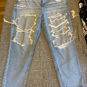 American Eagle Outfitters Light Blue Distressed Jeans